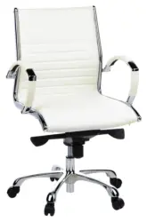 Drehstuhl Parma 10 Creme/Chromfarben