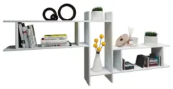 Wandregal Sirola Maxi ca. 188x80x20 cm Wei&szlig;