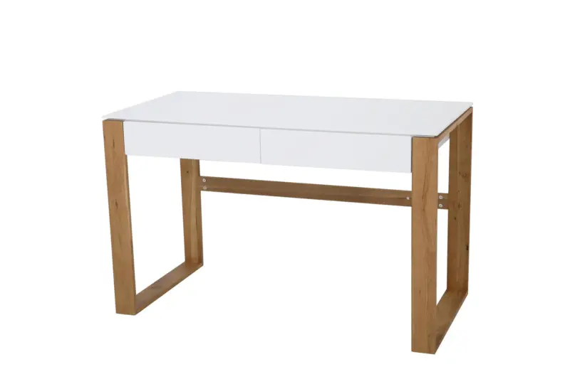 Schreibtisch Wei&szlig;/Eichefarben