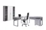 B&uuml;ro Office Edition Set 3 Grau/Wei&szlig;