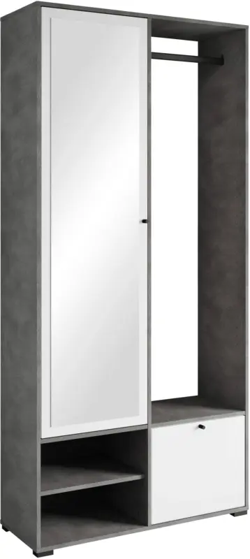Garderobe Dino ca. 90x190 cm Anthr./Wei&szlig;