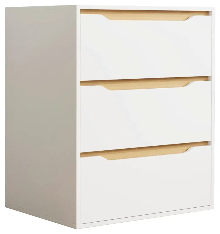 Kommode Malira L ca. 65x78x48 cm Wei&szlig;/Eiche