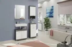 Badezimmer Scout 4-tlg. ca. 97 cm Anthrazit/Wei&szlig;