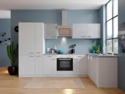 K&uuml;chenblock Malia mit Ger&auml;ten ca. 210 cm Grau