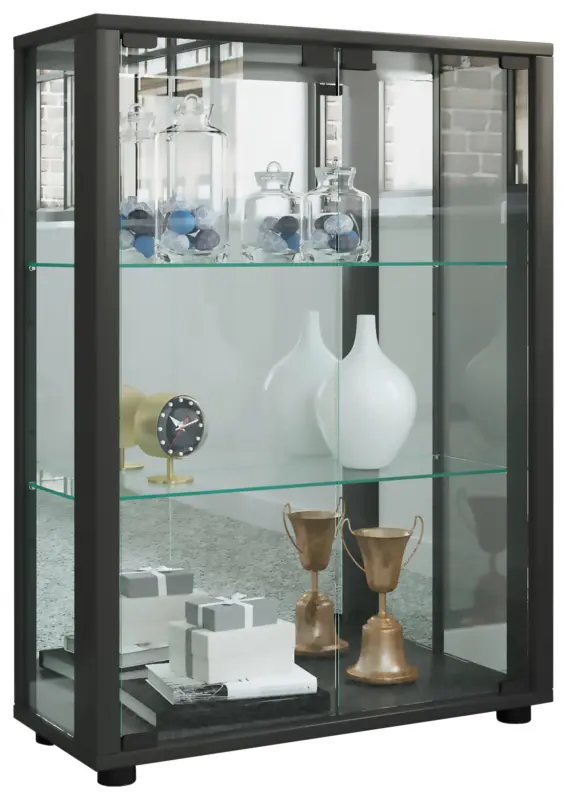 Vitrine Sintalo ca. 60x80 cm Schwarz