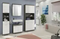 Badezimmer Scout 4-tlg. ca. 171 cm Anthrazit/Wei&szlig;