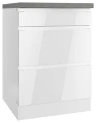 Kochfeldumbauschrank Monza ca. 60x86 cm Wei&szlig;/Grau