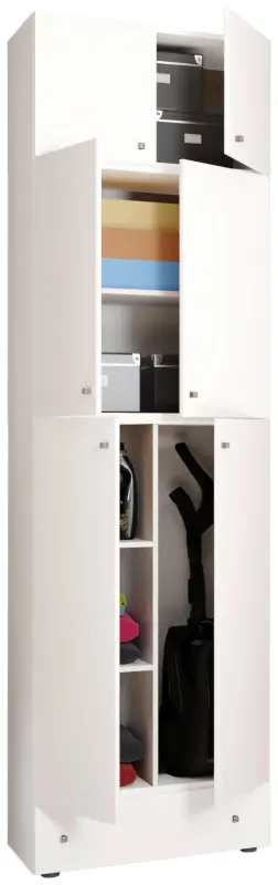 Mehrzweckschrank Lona XXL Wei&szlig; ca. 70x240x39 cm