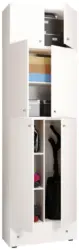 Mehrzweckschrank Lona XXL Wei&szlig; ca. 70x240x39 cm