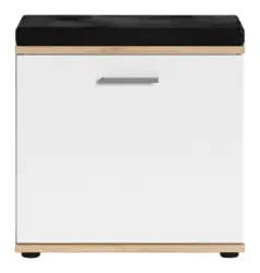 Garderobenbank Jakob ca.48,5x49x30cm Wei&szlig;,Eiche