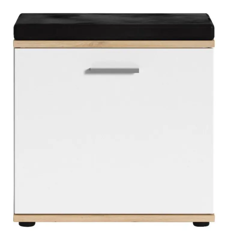 Garderobenbank Jakob ca.48,5x49x30cm Wei&szlig;,Eiche