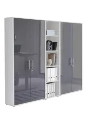 Aktenschrank Office Edition Sw Set 10 Wei&szlig;/Anthrazit