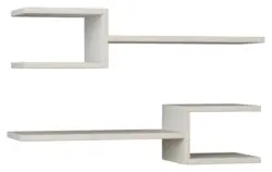 Wandboard Fork ca. 75x17x20 cm Wei&szlig;