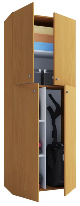 Mehrzweckschrank Lona ca.70x182x37cm Buchefarben