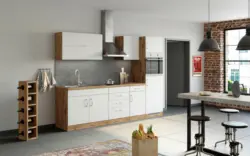 K&uuml;chenblock Sorrento ohne Ger&auml;te ca. 270 cm Wei&szlig;