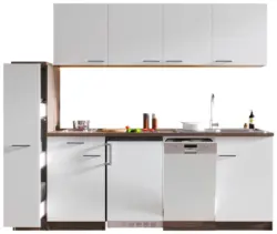 K&uuml;chenblock Oliver mit Ger&auml;ten ca. 225 cm Wei&szlig;