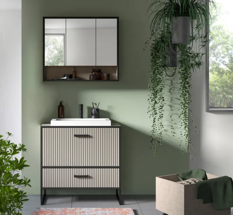 Badezimmer BAGNO 2-teilig ca.80 cm Kaschmir