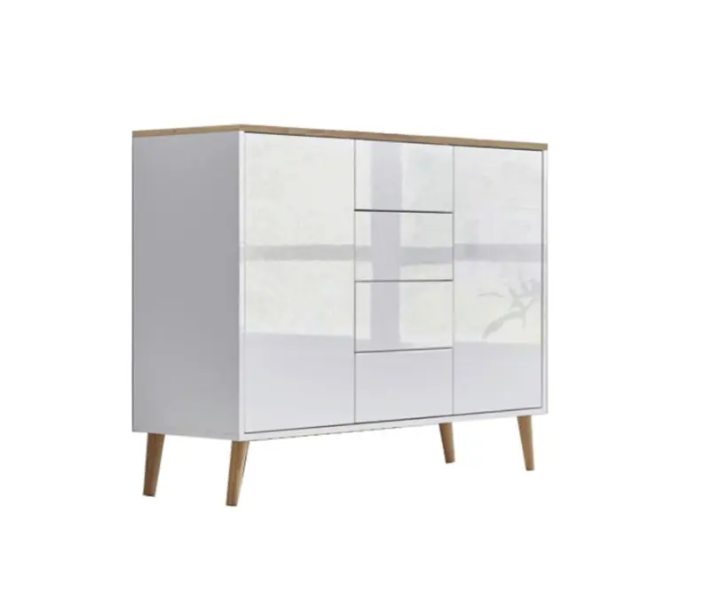 Kommode Mailand Typ 11 Wei&szlig;/Eiche