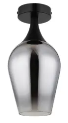 Deckenleuchte Lavus Schwarz/Chromfarben max.40Watt Deckenlampe