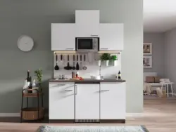 Minik&uuml;che Oliver mit Ger&auml;ten ca. 150 cm Wei&szlig;