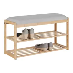 Sitzbank Bradley Grau/Naturfarben