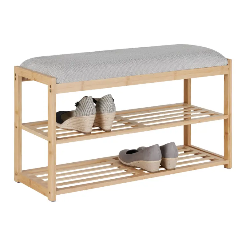 Sitzbank Bradley Grau/Naturfarben