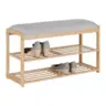 Sitzbank Bradley Grau/Naturfarben