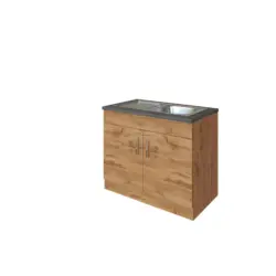 Held Sp&uuml;lenunterschrank mit Sp&uuml;le ca. 100 cm Eichefarben