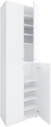 Schuhschrank LONA Wei&szlig; ca. 70x220x40cm