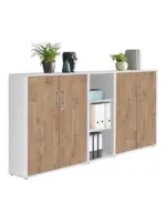 m&ouml;max Dornbirn - Ihr Trendm&ouml;belhaus in Dornbirn Aktenschrank Office Edition Sw Set 8 Wei&szlig;/Eichefarben