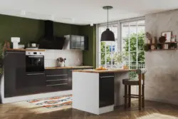 K&uuml;chenblock Gabriel mit Ger&auml;ten ca. 320-150 cm Grau