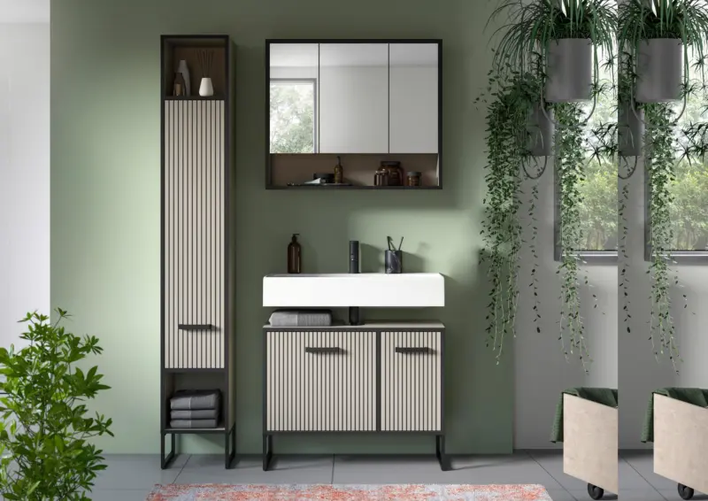 Badezimmer BAGNO 3-teilig ca.110cm Kaschmir