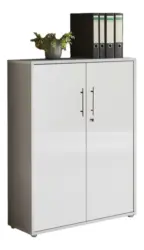 Aktenschrank Office Edition Grau/Wei&szlig;