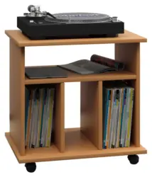 Schallplattenregal Retal ca.60x59x45cm Buchefarben