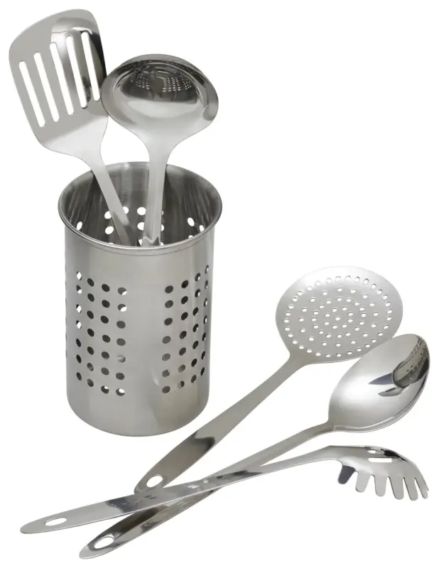 K&uuml;chenhelferset Rainer Edelstahlfarben, 6-teilig