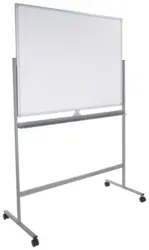 Whiteboard Multiboard Silberfarben/Wei&szlig;