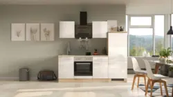 K&uuml;chenblock Nepal mit Ger&auml;ten Eiche/Kaschmir B: ca. 220 cm