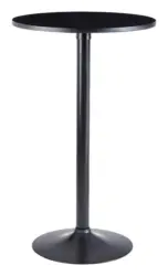 Bistrotisch rund ca. 60x100 cm Schwarz