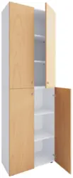 Schuhschrank LONA Wei&szlig;/ Buchefarben ca. 70x220x40 cm