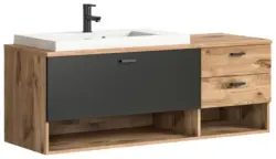 Waschtischkombi Grado ca. 140 cm Eiche/Grau