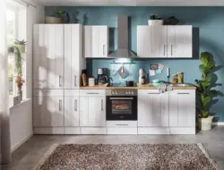 K&uuml;chenleerblock Anton ohne Ger&auml;te Wei&szlig;/Eiche