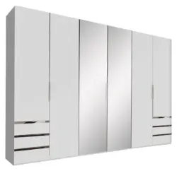 Dreht&uuml;renschrank Level 36A mit Spiegel ca. 300 cm Alpinwei&szlig;