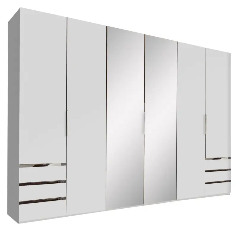 Dreht&uuml;renschrank Level 36A mit Spiegel ca. 300 cm Alpinwei&szlig;