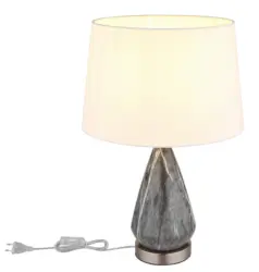 Tischleuchte Kisa Wei&szlig;/Nickel max. 40 Watt