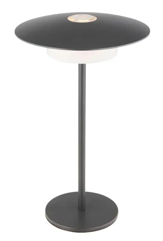 Akku-Tischleuchte Kyler Grau/Wei&szlig; max. 3 Watt