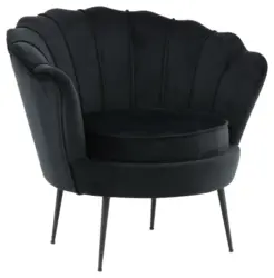Sessel Calais ca. 83x76 cm Schwarz Samt