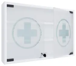 Medizinschrank Hustila M ca. 60x40 cm Wei&szlig;