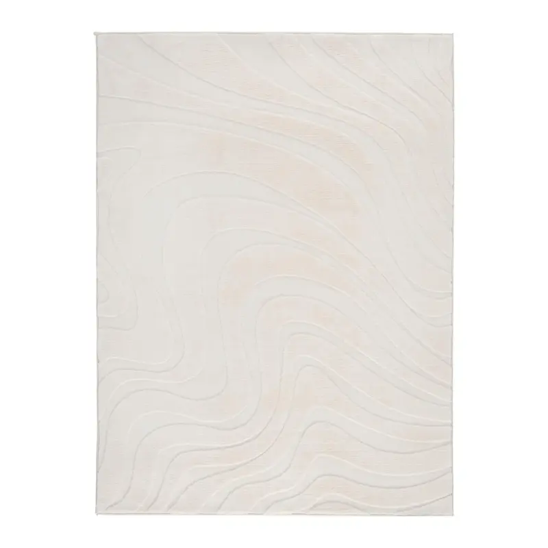 Kunstfell New Wave 3 in Beige ca. 160x230cm