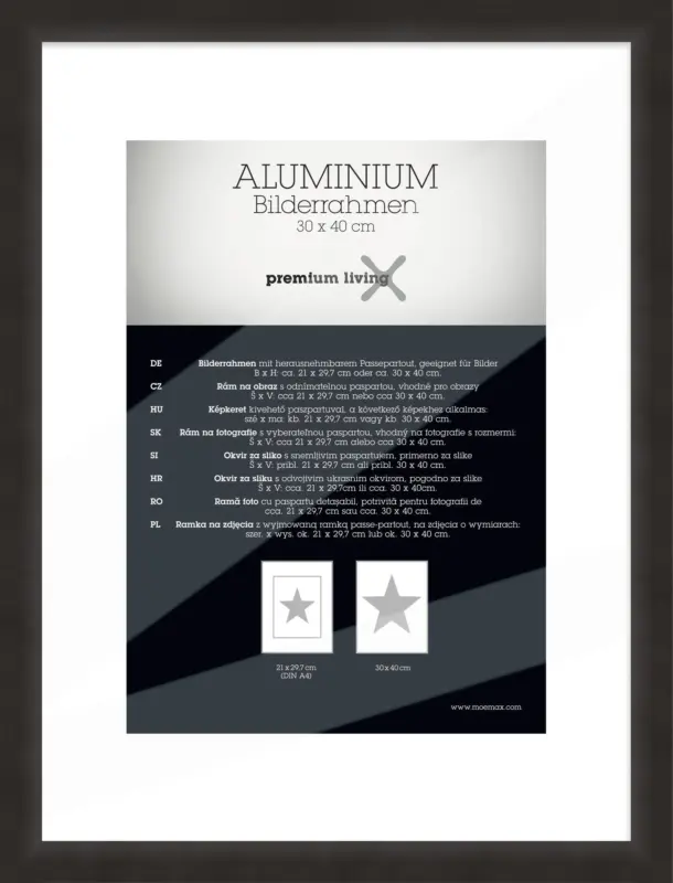 Bilderrahmen Aluminium ca. 30x40cm