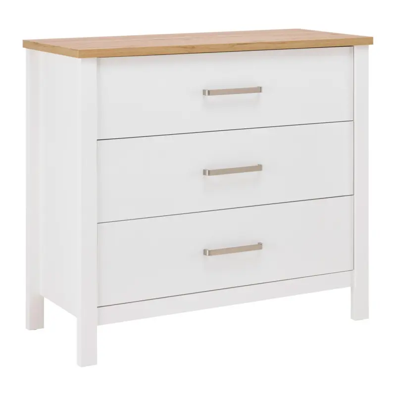 Kommode Sicilia Wei&szlig;/Eiche